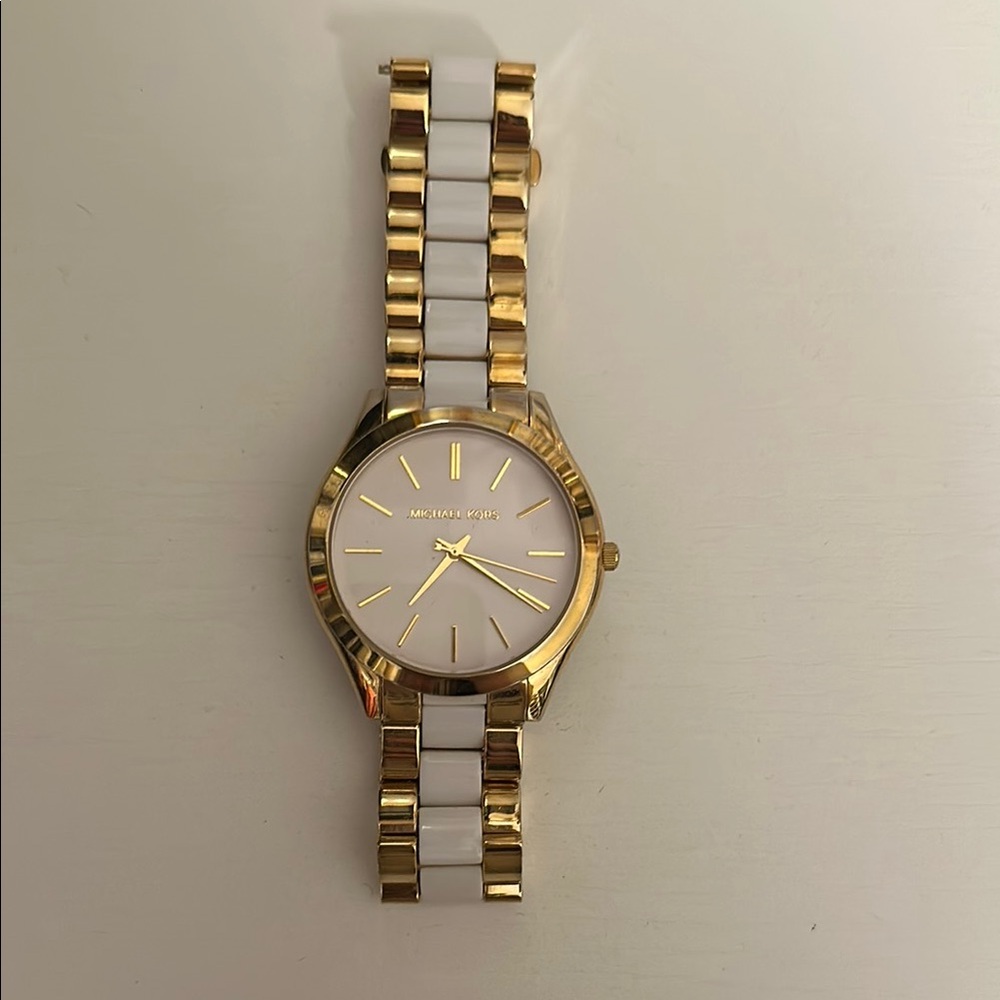 Stylish Gold and White Watch